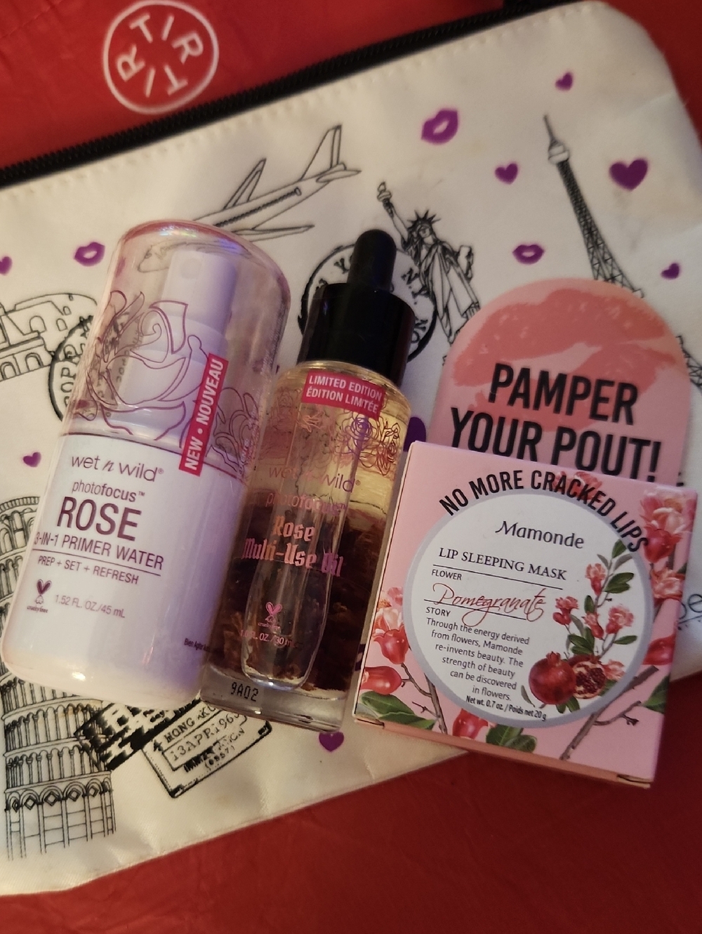 wet n wild Rose Primer Water & Rose Multi-Use Oil Duo - Pink and Gold Accents